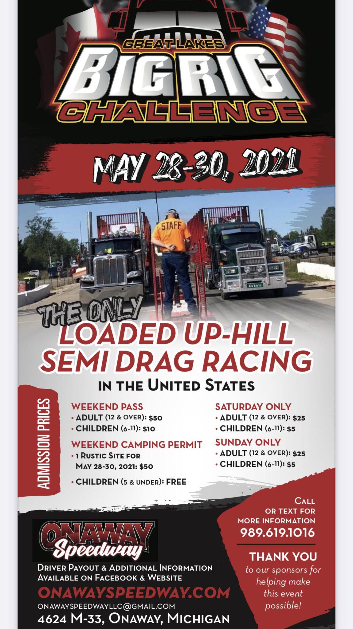 Big Rig Page Onaway Speedway