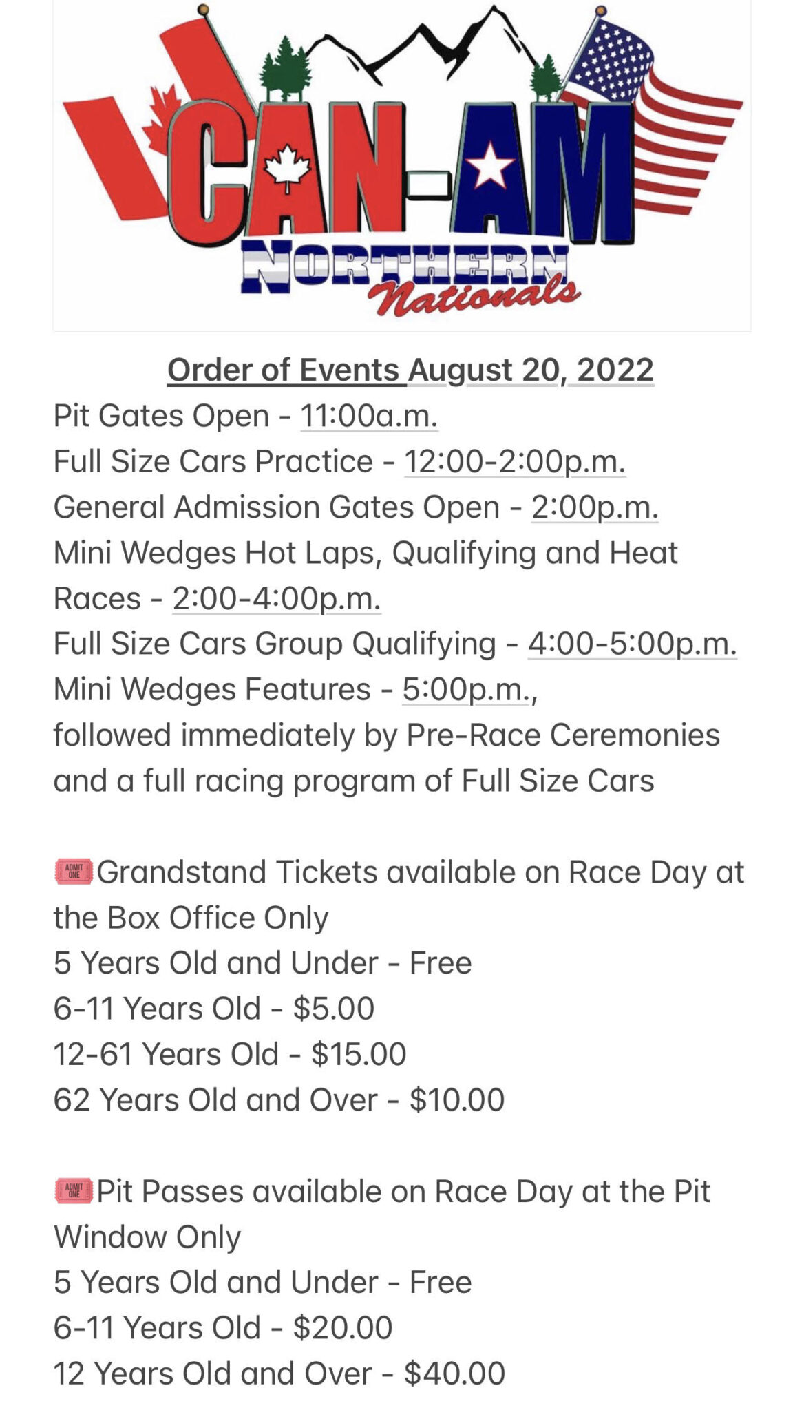 August 20 Onaway Speedway
