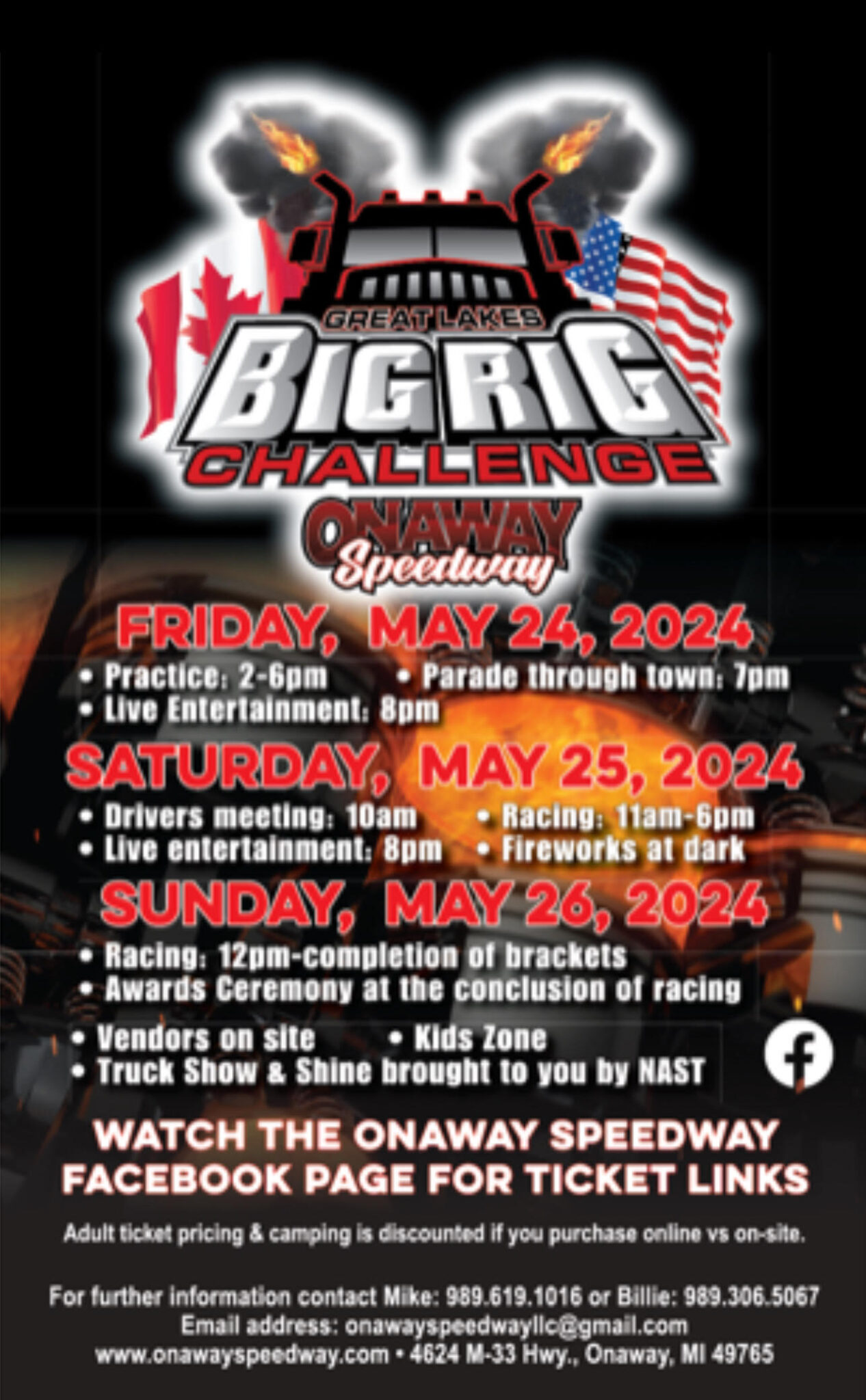 Big Rig Event – Onaway Speedway